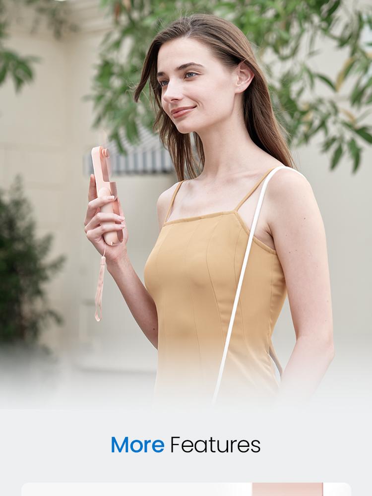 Mini Handheld Fan with Phone Charging - Gaiatop, Foldable Pocket Design, USB Battery-Powered, Ideal for Women, Travel, and Outdoors
