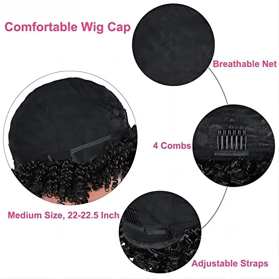 Glueless Wigs Human Hair Wigs Short Afro Kinky Curly Burgundy Color Wig For Women  Human Hair Wigs 99j Color 180% Density Pixie Curl Afro Wig Afro Kinky Curly Wigs Onetide Hair