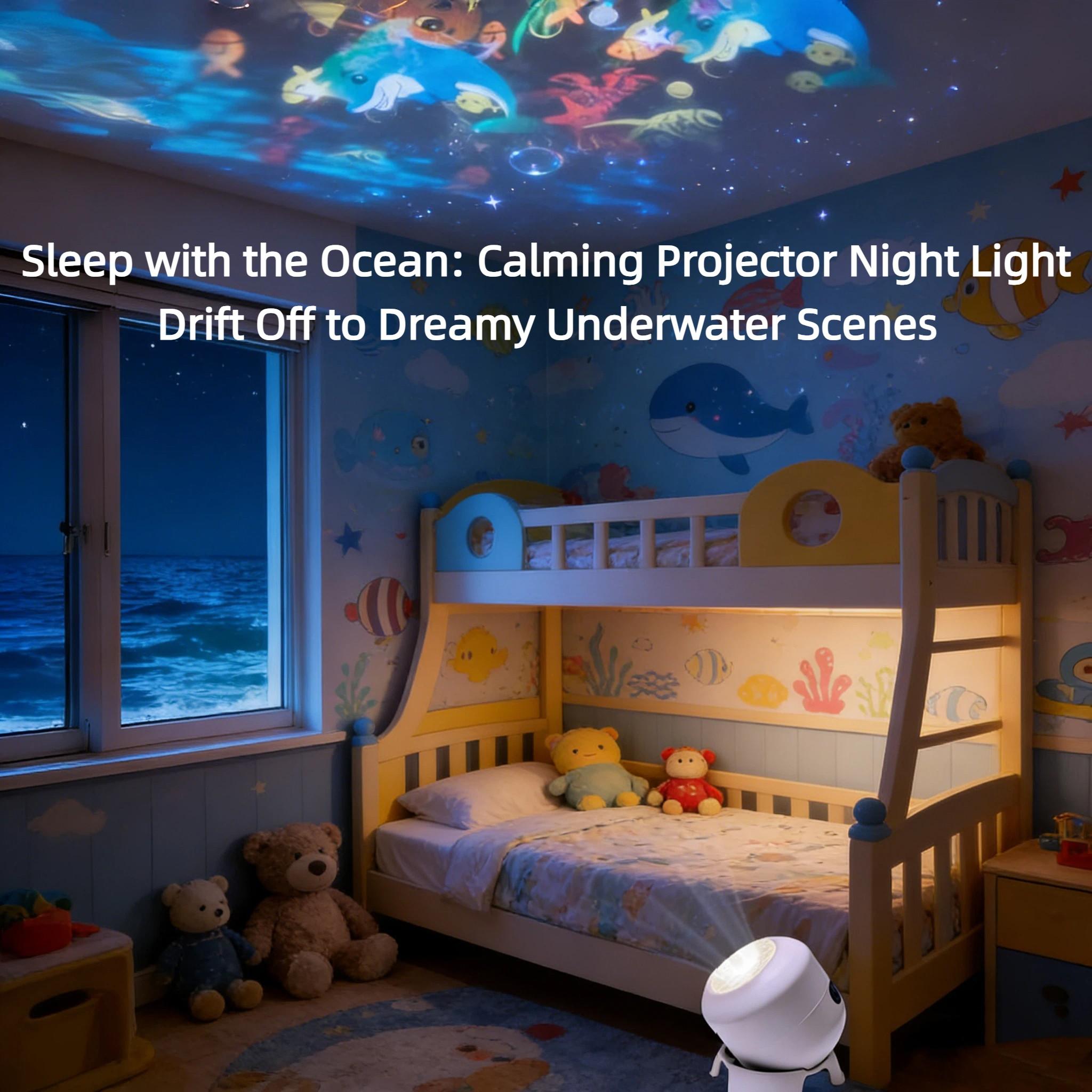 Seven Color Rotating Projector Light, Rechargeable LED Touch Control, Multi-Function Ambiance Lamp, Snowflake Ocean 16 Patterns, Christmas Halloween Stage Laser Projector