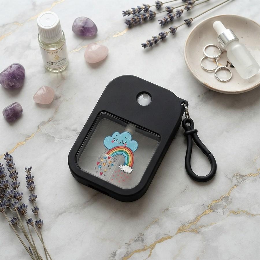Cartoon Smile Cloud Rainbow Mini Spray Bottle Keychain, Leak-Proof Refillable Fine Mist Sprayer, Dispenser for Hand Soap, Perfume, Makeup Water, Portable Perfume Atomizer Travel Bottles, Makeup Tool