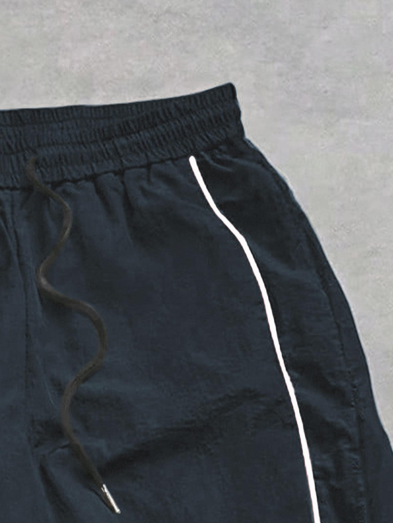 Men's lightweight, breathable, reflective printed wide-leg pants with adjustable leg openings and drawstrings, elastic waist, casual pants suitable for outdoor sports, fitness, campus commuting, street fashion, and versatile long pants