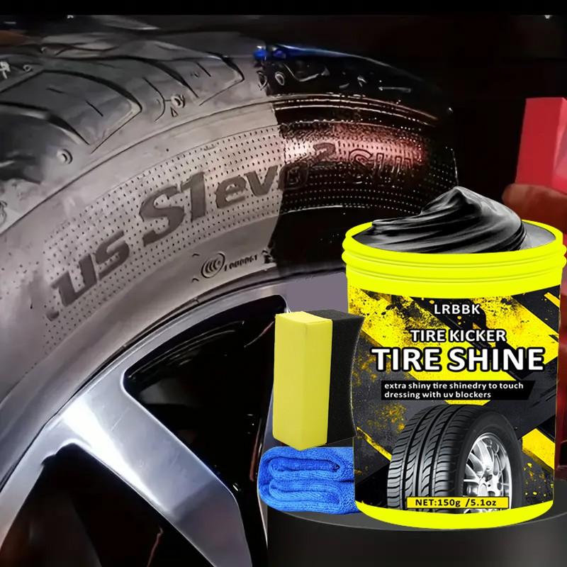Car Tire Wax Shine Agent, Blackening Durable Protection Oil 150g, Tire Care Maintenance, Long-Lasting Shine, Tire Coating