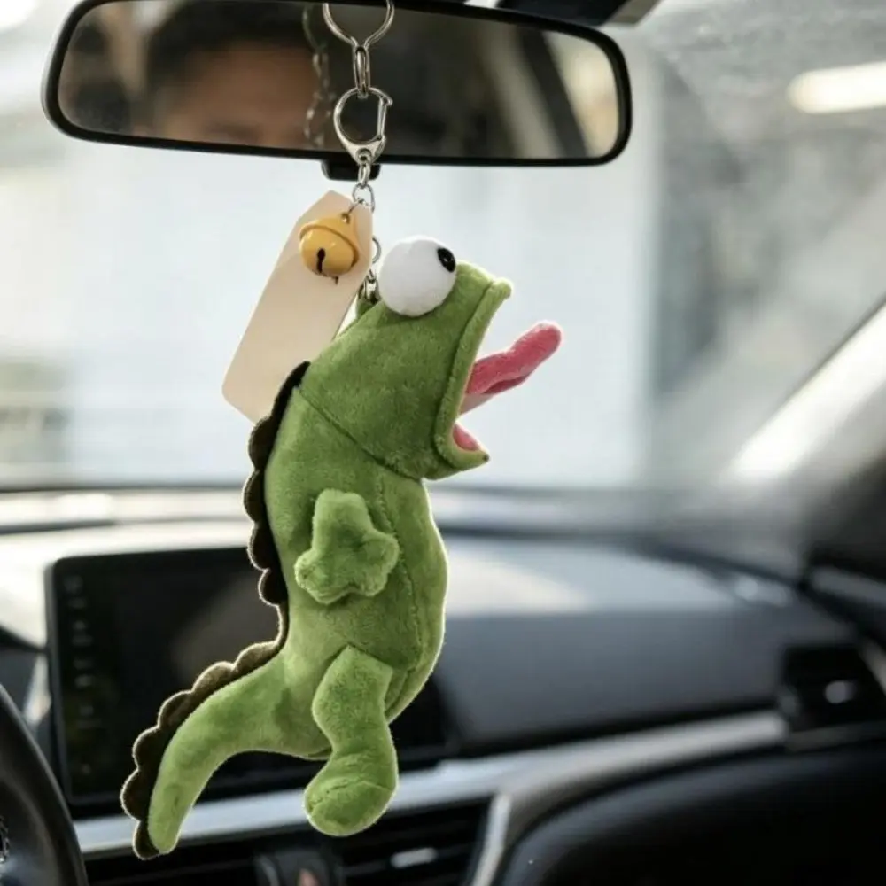 2PCS Cute Open-Mouthed Lizard Keychain Pendants, Funny Expression Bag Accessories for Women, Creative Backpack Handbag Car Key Decor, Ideal Present for Friends