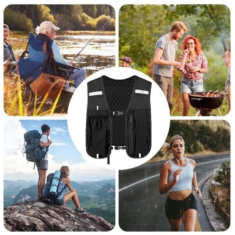 Lightweight Nylon Running & Cycling Vest with Reflective Chest Pocket, Durable Outdoor Athletic Jacket for Mountain, Long-Distance Running, Cycling, Athletic Gear