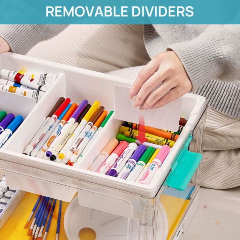 Upgrade Transparent Handmade Storage Box, Multi-Functional Divider for Medicines, Books, Toys, Cosmetics, Easy Access, Home Organization Helper