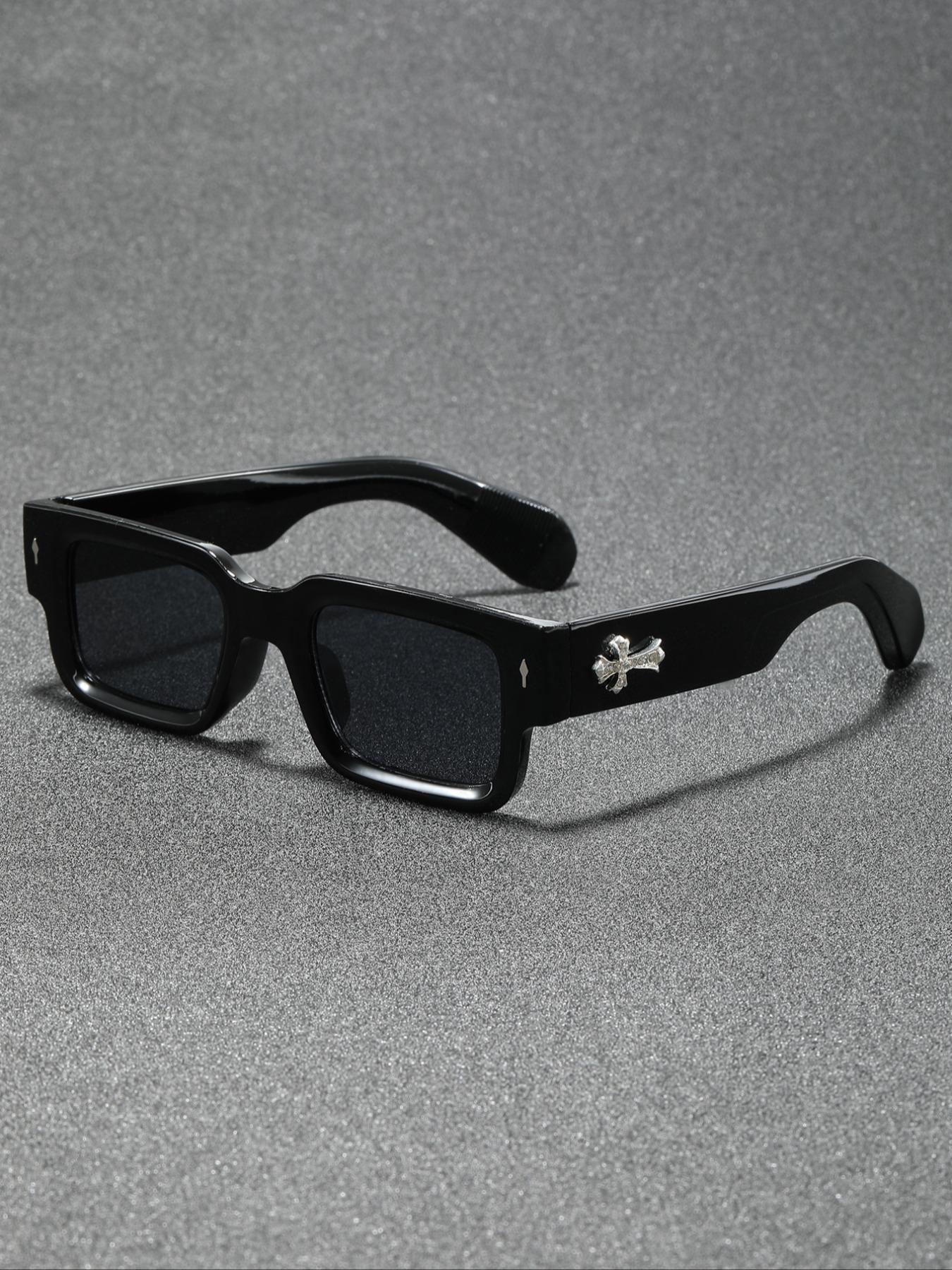 Classic Rectangular Men's Sunglasses, Trendy Shades, Rectangle Sunglasses, Perfect for Casual Activities, Vacations and Dating, Stylish and Comfortable Eyewear, High Quality Lightweight Durable Sunglasses
