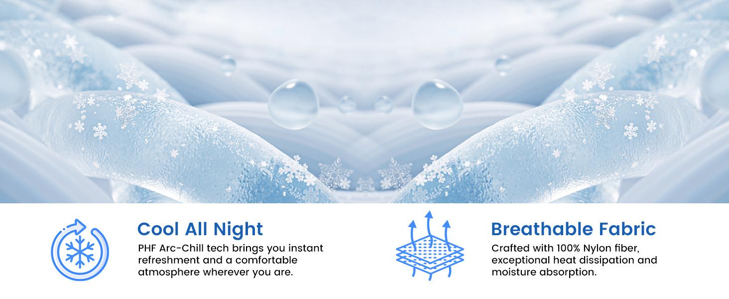 PHF Soft Cooling Blanket for Hot Sleepers and Night Sweats, Summer Cozy Breathable Blanket, Q-MAX>0.45 Absorb Body Heat & Dual-Sided Cool Design, Ideal Gift