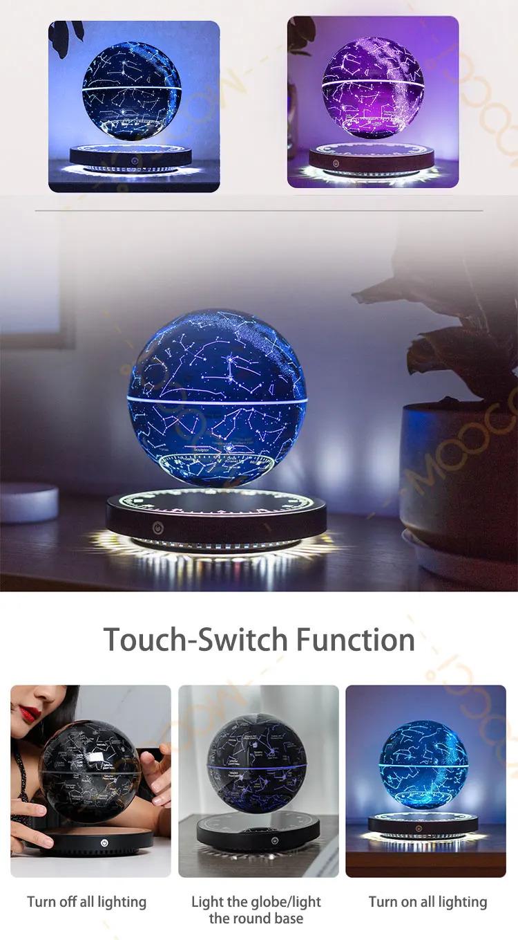 Magnetic Levitation Floating Starry Lamp, Touch Control RGB & 2700K Warm White LED Night Light, Levitating Globe Decor for Bedroom, Desk, Office – Unique Gifts Magnetic Levitation Floating Starry Lamp, Touch Control RGB & 2700K Warm White LED Night Light, Levitating Globe Decor for Bedroom, Desk, Office – Unique Gifts