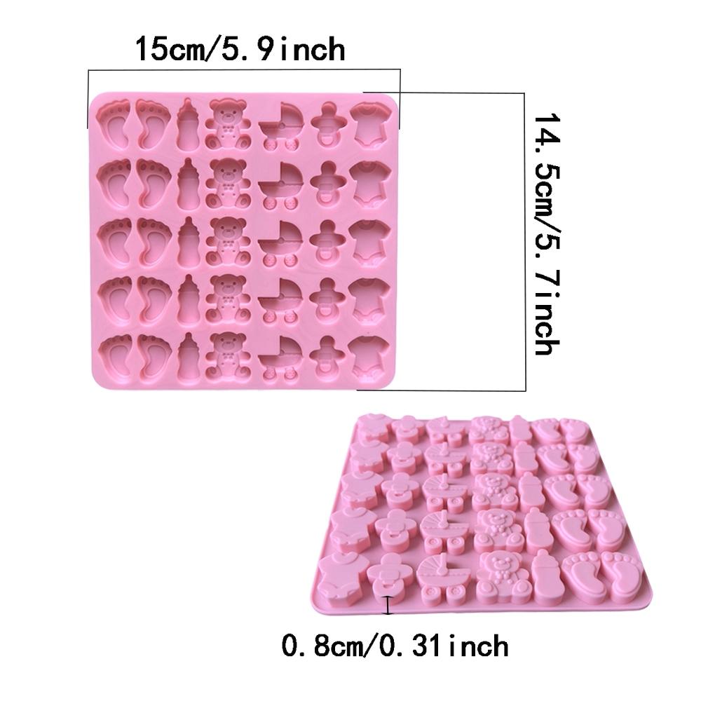 3pcs Creative Silicone Molds Set, DIY Chocolate Candy Baking Tools, Baby Bottle Shape & More, Perfect for Cake Decoration & Desserts