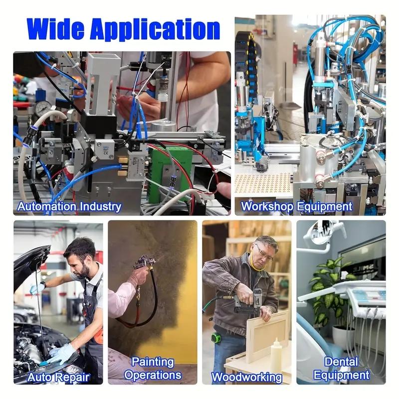 53-Piece Quick-Connect Fitting Set, Air Hose Fittings, Air Hose Connectors for 4mm/6mm/8mm Hoses, Efficient Coupling Solutions, Durable & Secure Fit