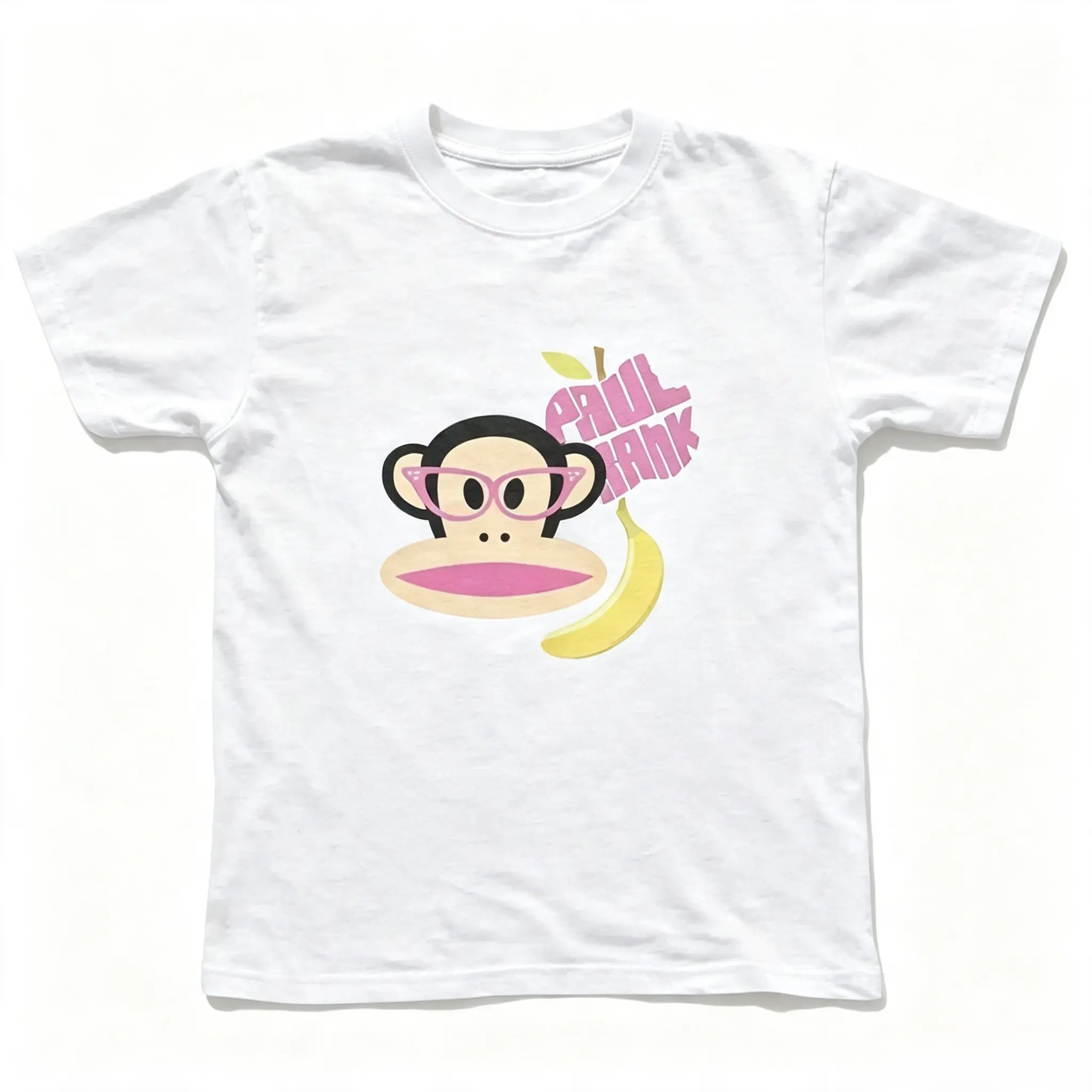 Cartoon Monkey Banana Graphic Tee Y2K Vintage Unisex T‑Shirt