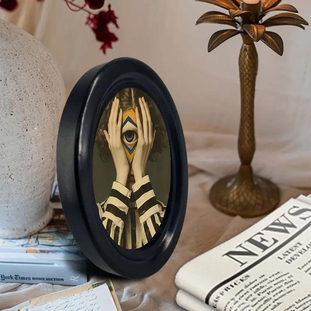 Vintage Art Style Fantasy Eye Design Abstract Face Design Wall Decor, Perfect for Halloween Christmas Thanksgiving Home Office Decoration, Room Accent, Modern Home Decor