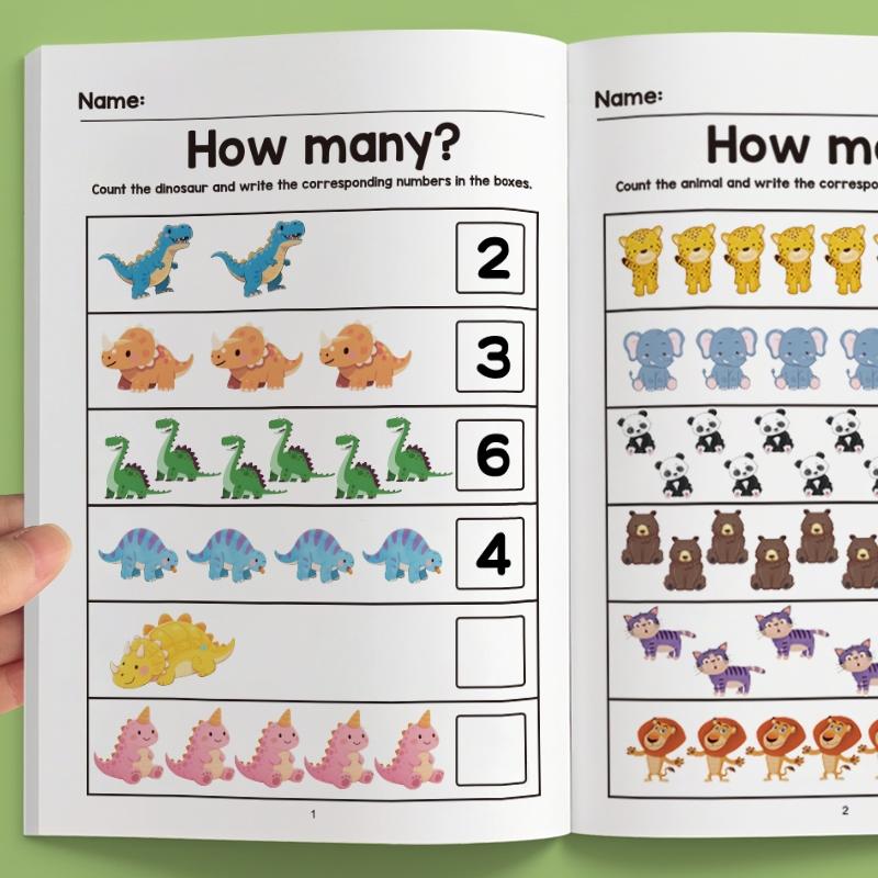 Interactive Learning Math Workbook, Learning Materials, Learning Tool, Number Practice, Addition Subtraction, Colorful Math Activities, Basic Arithmetic - Perfect Christmas Gift