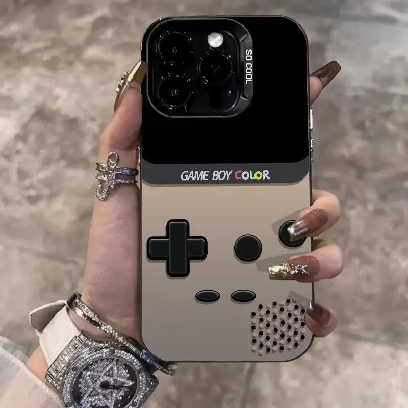 Retro Game Boy Print Phone Case - Vintage Game Console Aesthetic, Retro Controller Design, Shockproof Soft PC TPU, Full Access Cutout, Protective Phone Accessories for iPhone 18 Pro Max,17promax,16,15 Pro,14,13,12,11 Plus