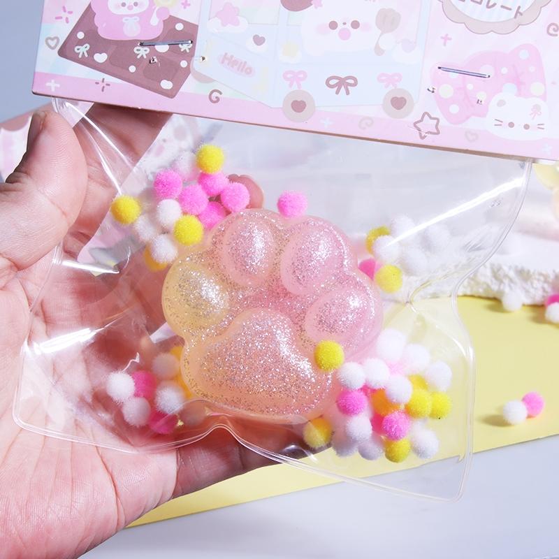 18pcs Transparent Taba for squishy Kit | 100ml Liquid Silicone for Squishy Maker, Super Soft Silicone Rubber Fast All-in-one for squishy Making Kit for Cat Paw Casting, Decompression Gift-Casting Molds, Mochi Squishy Toy, Squishy Fun Set