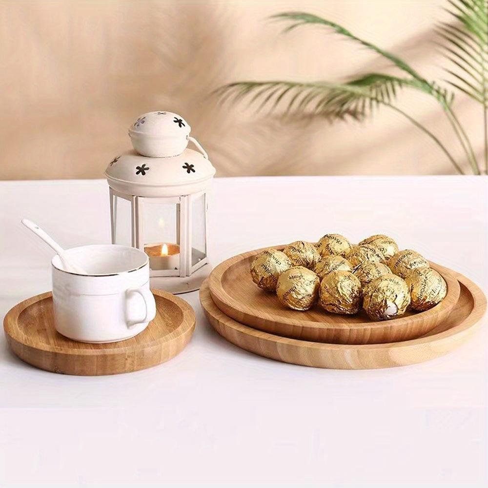 Bamboo Serving Tray, Ideal for Dinner, Tea, Bar, Breakfast, Party, Bed Trays, Versatile Food Tray, Casual Style, No Ca Prop 65
