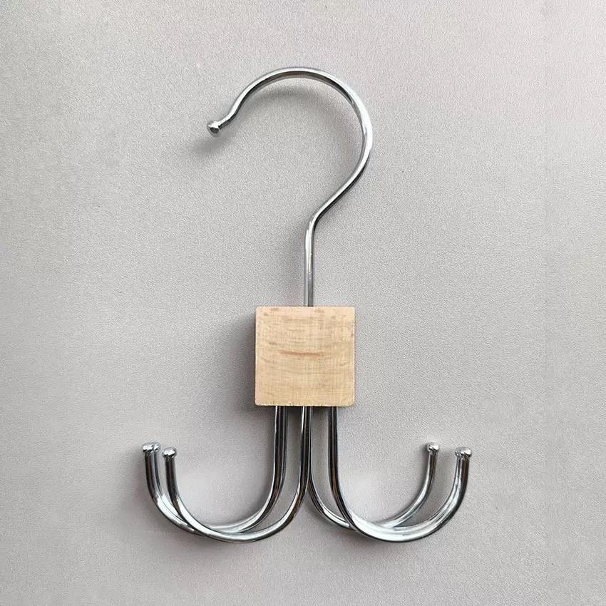 360° Rotatable Belt Hook, 1 Count Durable Metal Hanging Storage Hook, Multi-purpose Organiser Hook for Belt, Scarf Organizer, Tie Hanger, Scarf, Tie, Home Storage Hook for Wardrobe, Closet, Home and Dormitory