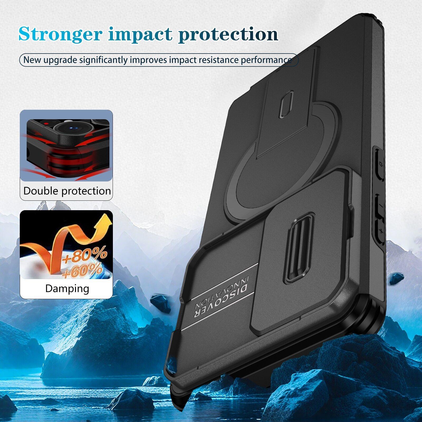 Lens Protect Camera Phone Case for Samsung S26 S25 FE S24 Ultra S23 Plus A17 A57 A56 A36 A16 A35 A55 Magnetic Kickstand Cover
