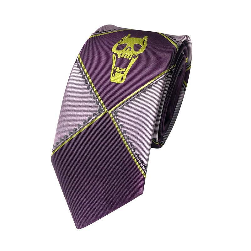 Anime JoJo's Bizarre Adventure Tie Kira Yoshikage Halloween Cosplay Costume Accessories KILLER QUEEN Skull Heavens Door Necktie