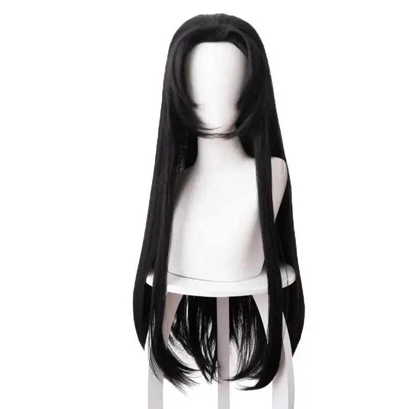 Anime Kochou Kanae Wig Kimetsu no Yaiba Cosplay Synthetic Black Long Heat Resistant Synthetic Hair Wigs Halloween Party