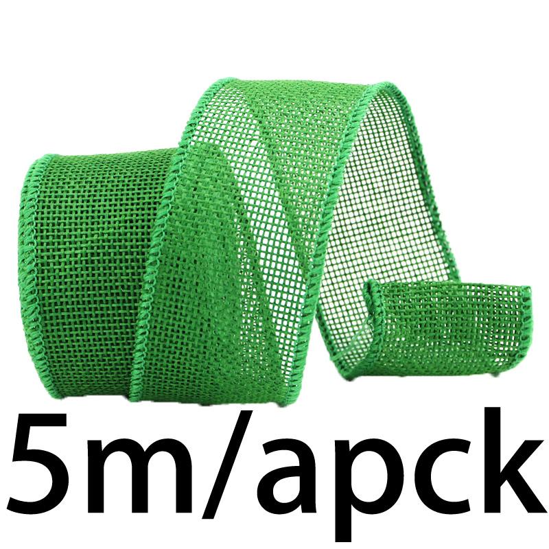 Hemp Ribbon for Large Bows and Wreaths, Imitation Hemp Ribbon, 4cm Width, 5m Length, Perfect for Christmas Tree Decor, Gift Wrapping, Tie Bands