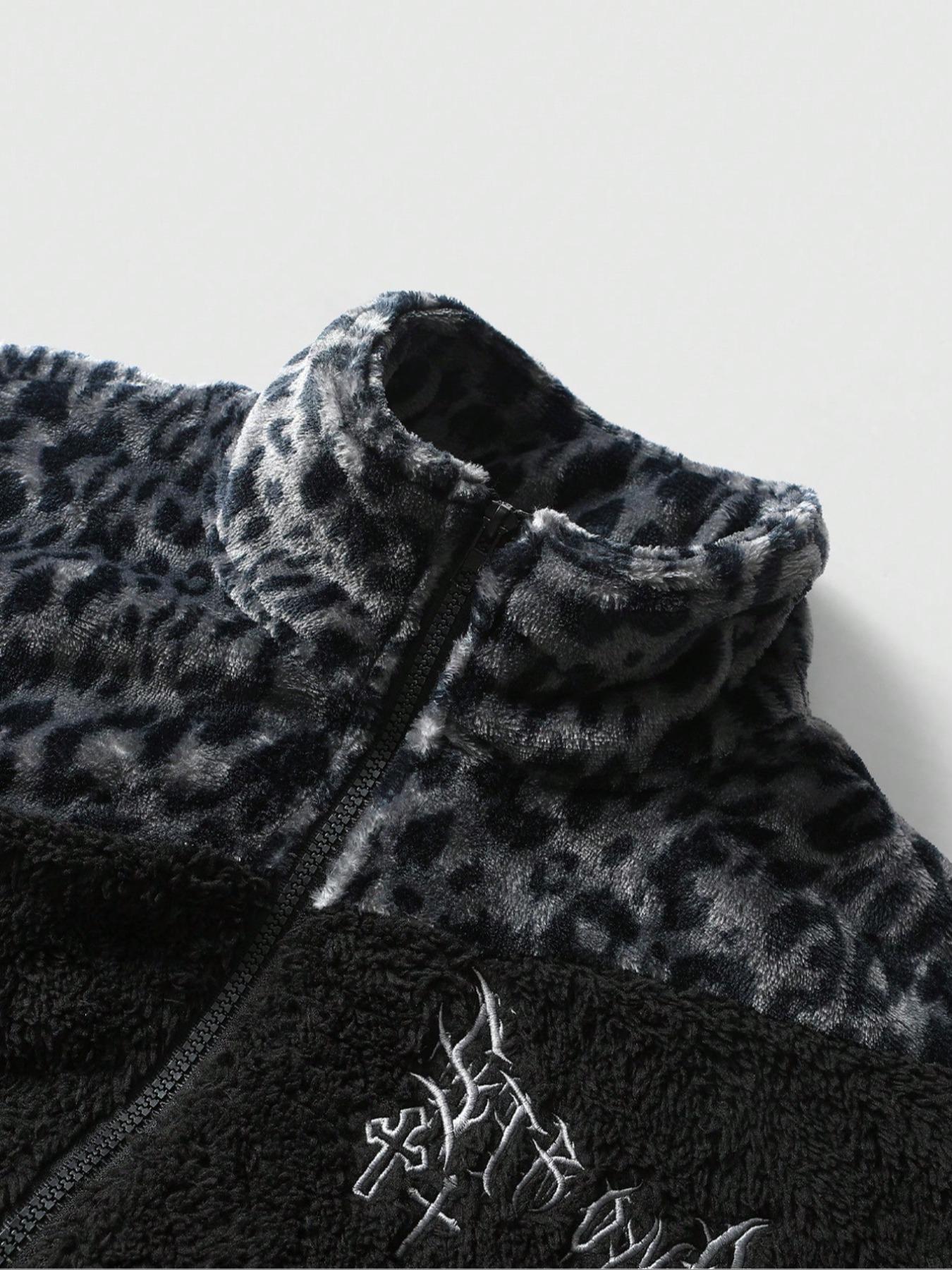 Men's Patchwork Zipper Jacket, Unique Subculture Style, Perfect for Small Culture Fashion, Trendy and Exclusive Design, Zip Up Jackets