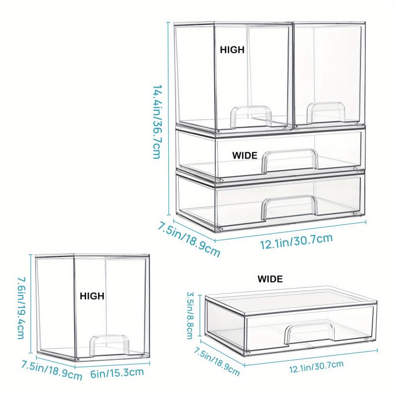 1Pcs Clear Stackable Plastic Storage Box Multi Grid Office Supplies Notebook Stationery Organizer Durable Space Saving Home Desk Shelf Modern Transparent Design Easy View Desktop Drawer Storage Desk Tidy Work Organizer