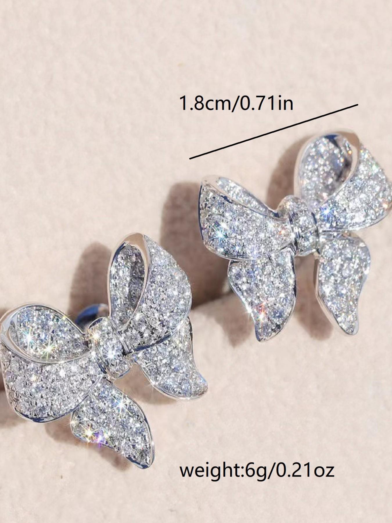 Star Design Rhinestone Decorated Bling Stud Earrings, Star Shape, Fashionable Jewelry for Women & Men, Trendy All-match & Exquisite Jewelry for Birthday Gift, Jewelry Accessories, Lightweight Earring