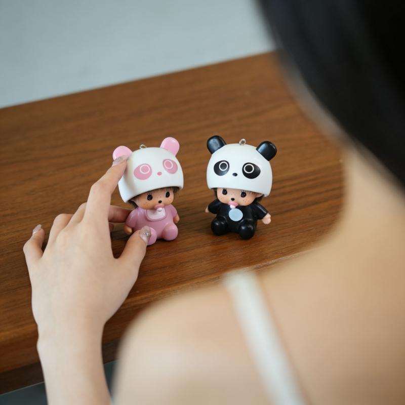 Cute Monkey Keychain, Adorable Monchi Key Ring for Bags, Perfect Day Gift, Fun Accessory for Kids