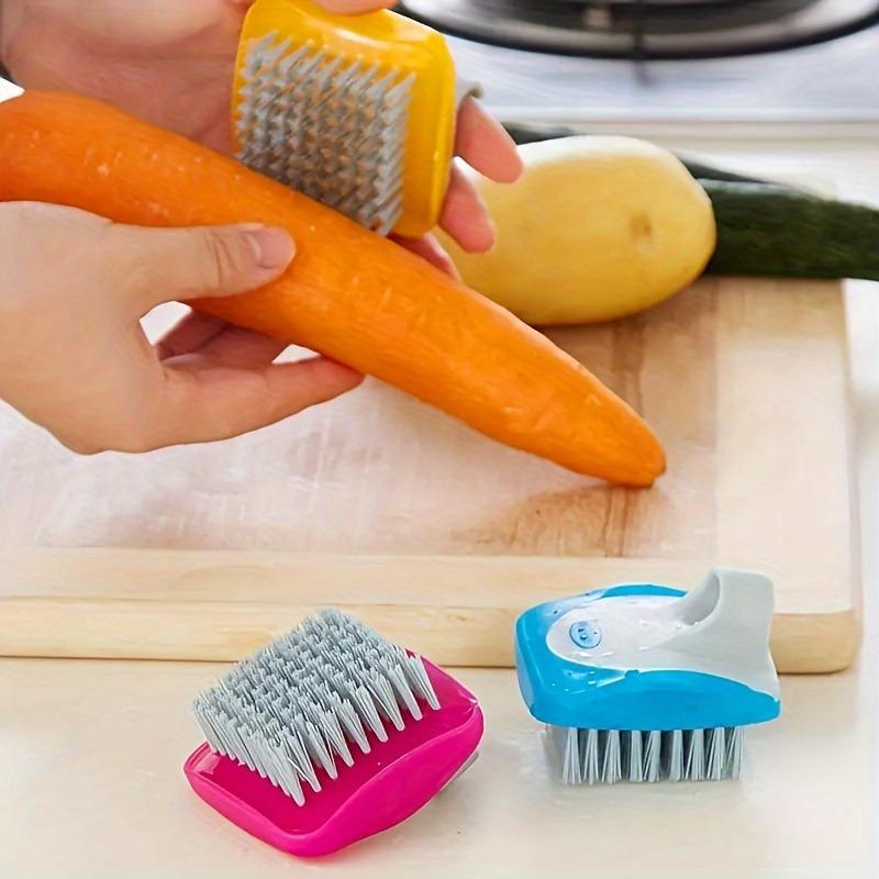 Multi functional mini kitchen brush, durable fruit and vegetable cleaning brush, suitable for potato and barbecue accessories, mini fruit and vegetable cleaning brush, kitchen cleaning, brush, barbecue cleaning accessories