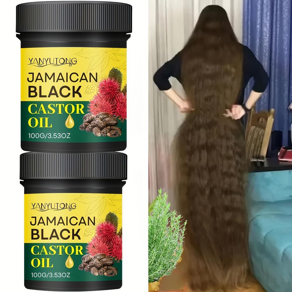 Jamaican Castor Oil 2 Bottles 100g, Alcohol-Free Gentle Non-Irritating, Hair Moisturizing Skin Nourishing Eyebrow Repair, Unisex, Haircare, Balm Texture, Skin Nourishment, No Flammable Ingredients