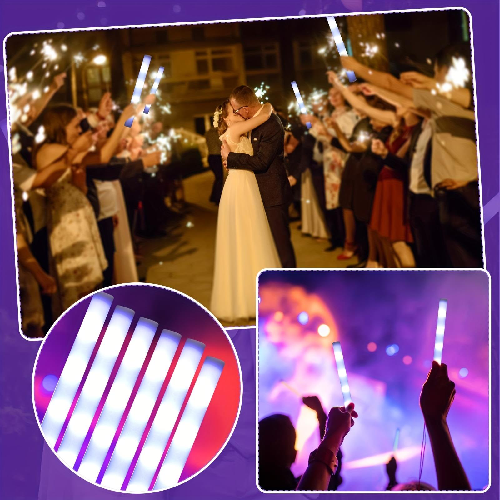 MICRENCY LED Foam Light-Up Wand - White Glow Party Accessories, Bonfire & Anniversary Event Lighting, Birthday Home Supply Gift