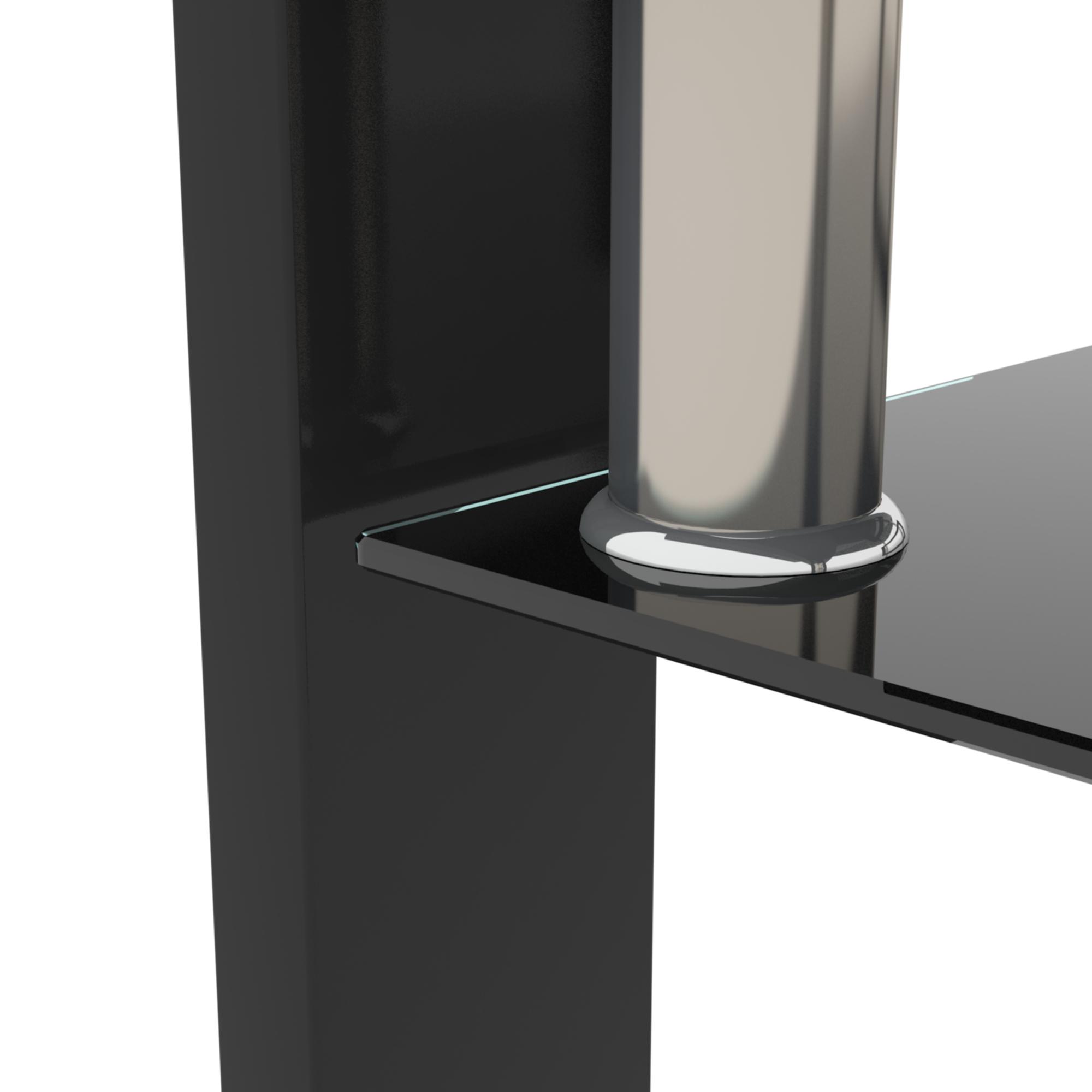 Modern Glass Coffee Table, Storage for Living Room with Metal Legs, Square, W39.37"*D23.62"*H17.7"