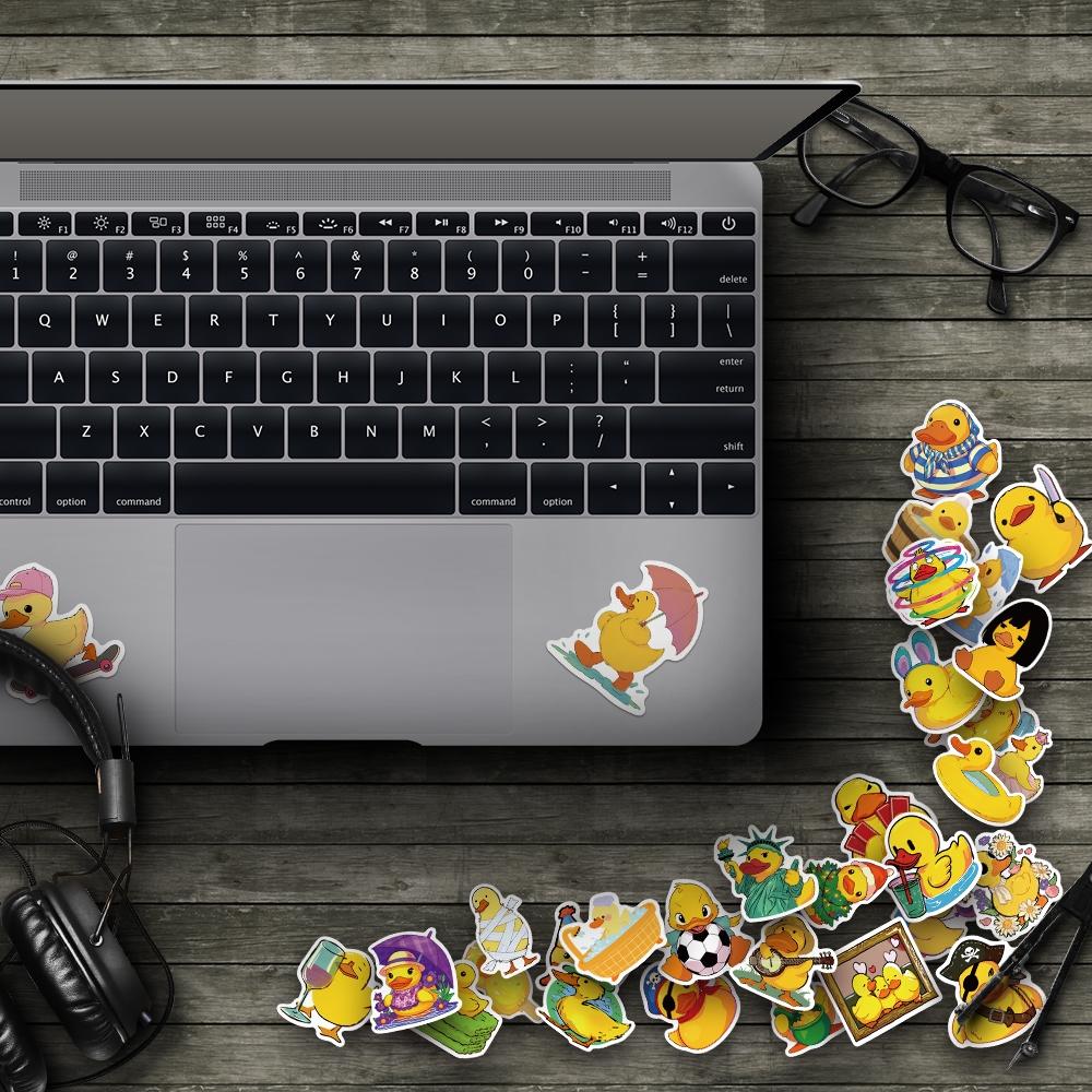 50PCS Little yellow duck Aesthetic Vinyl Stickers Pack for Laptop Water Bottle Phone Case Skateboard Journal Scrapbook DIY Decoration