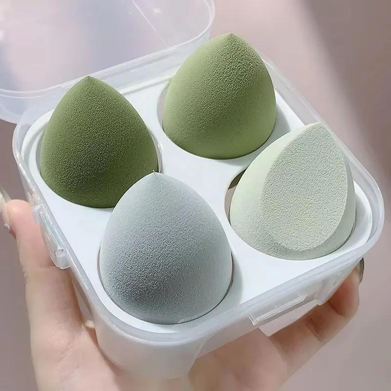Multi-Color Makeup Sponge Set of 4, Dry Wet Use, Soft Blending, Suitable for Bb Cream, Foundation, Lotion, Universal Makeup Tool