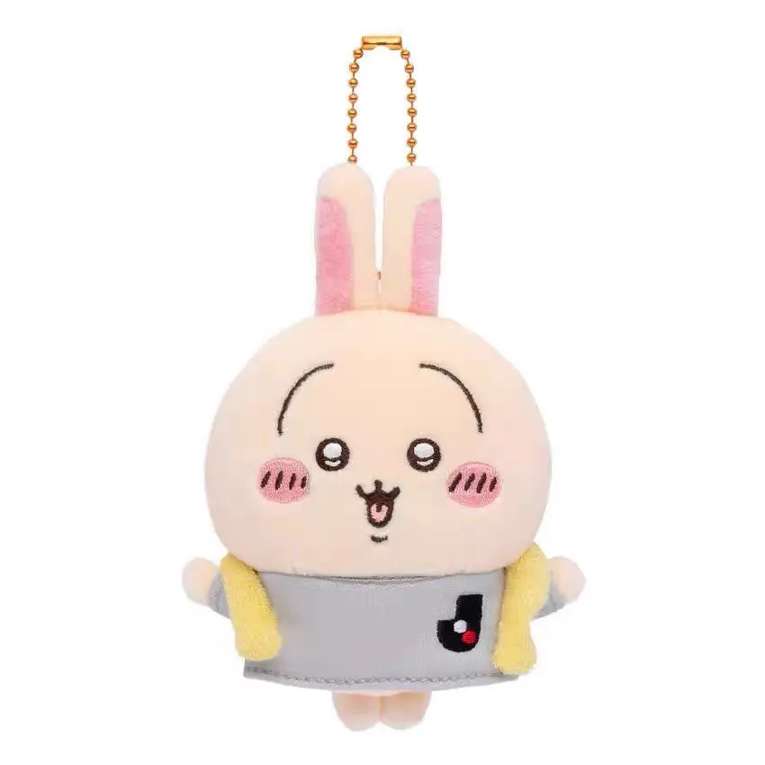 Kawaii Chiikawa Hachiware Usagi J Football League Joint Cute Doll Plush Dolls, 10cm Momonga Rakko Backpack Pendant