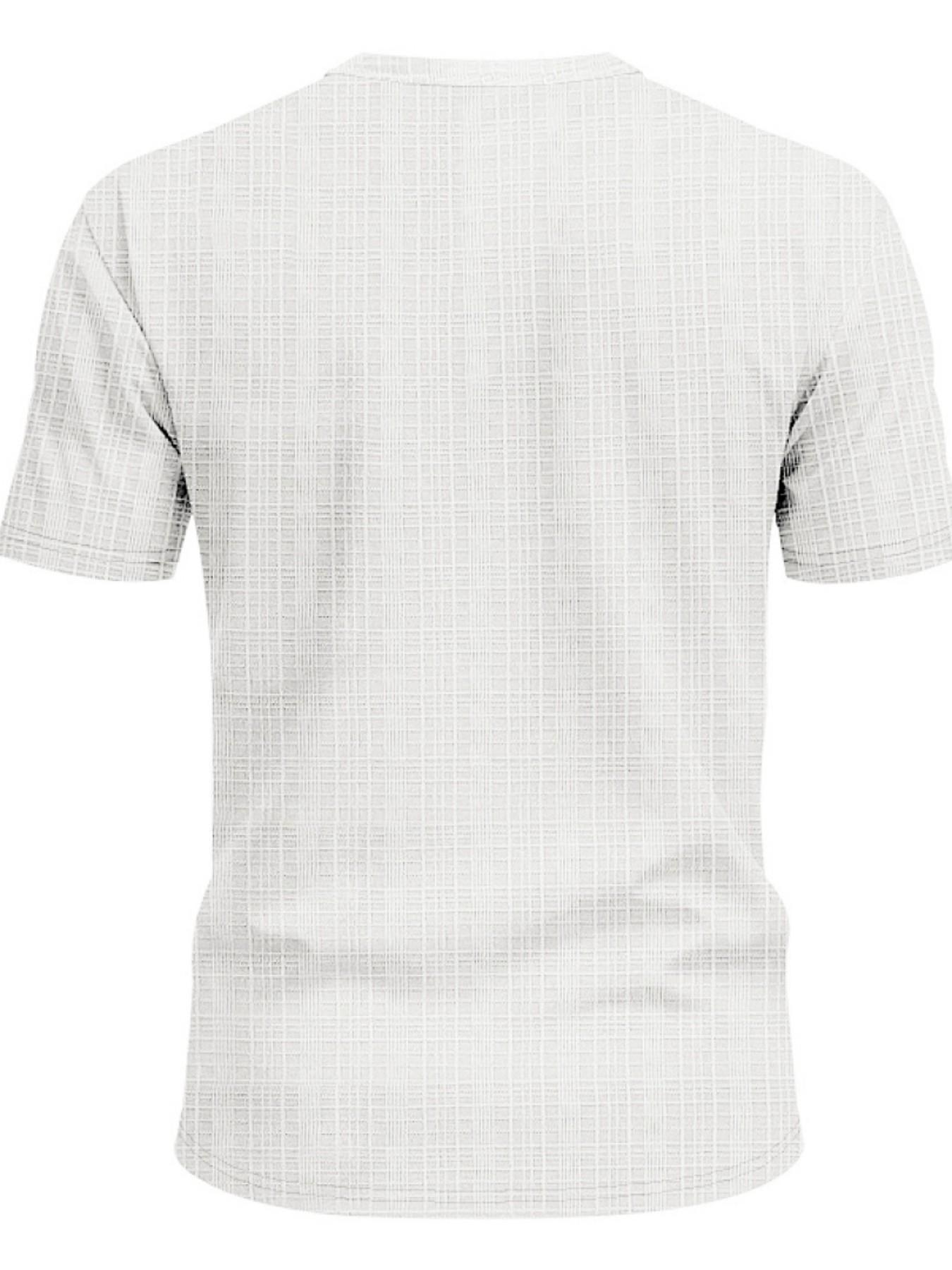 Men's Summer V-Neck Short Sleeve T-Shirt, Breathable Loose Fit Quick-Dry Top, Casual Street Style, Ideal for Daily Wear