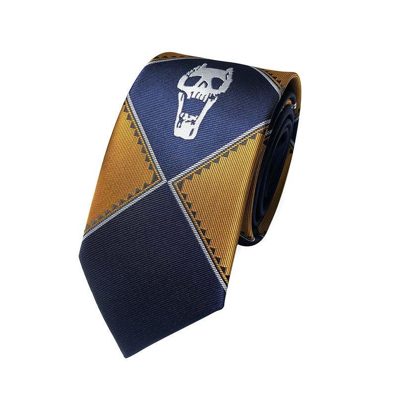 Anime JoJo's Bizarre Adventure Tie Kira Yoshikage Halloween Cosplay Costume Accessories KILLER QUEEN Skull Heavens Door Necktie