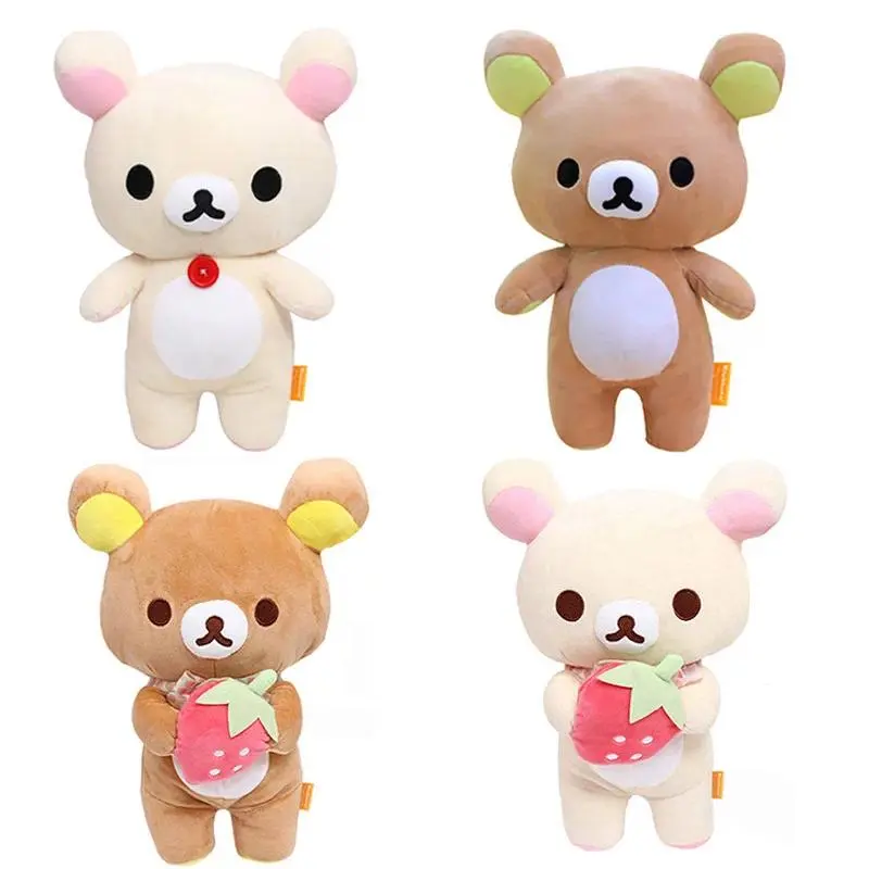 2026 New hot item Anime Rilakkuma Cartoon Plush Doll Soft Bear Toys Kawaii Room Decor Teddy Bear Plushies Cute Couple Bear Xmas Gifts For Girls