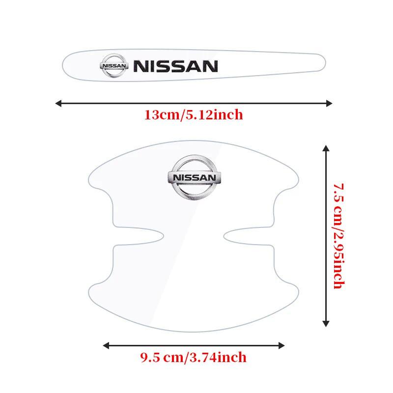 High Transparency Car Door Handle Protector Sticker, Anti-Scratch Car Door Bowl Protection Film, Fits Nissan Gtr X-Trail Tiida Qashqai, Universal Car Sticker
