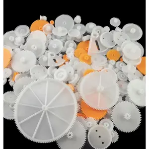 200pcs 0.5 Mold Plastic Motor Gears Small Set Plastic Crown Gear Single Double Reduction Gear Worm Gear Electric Motor