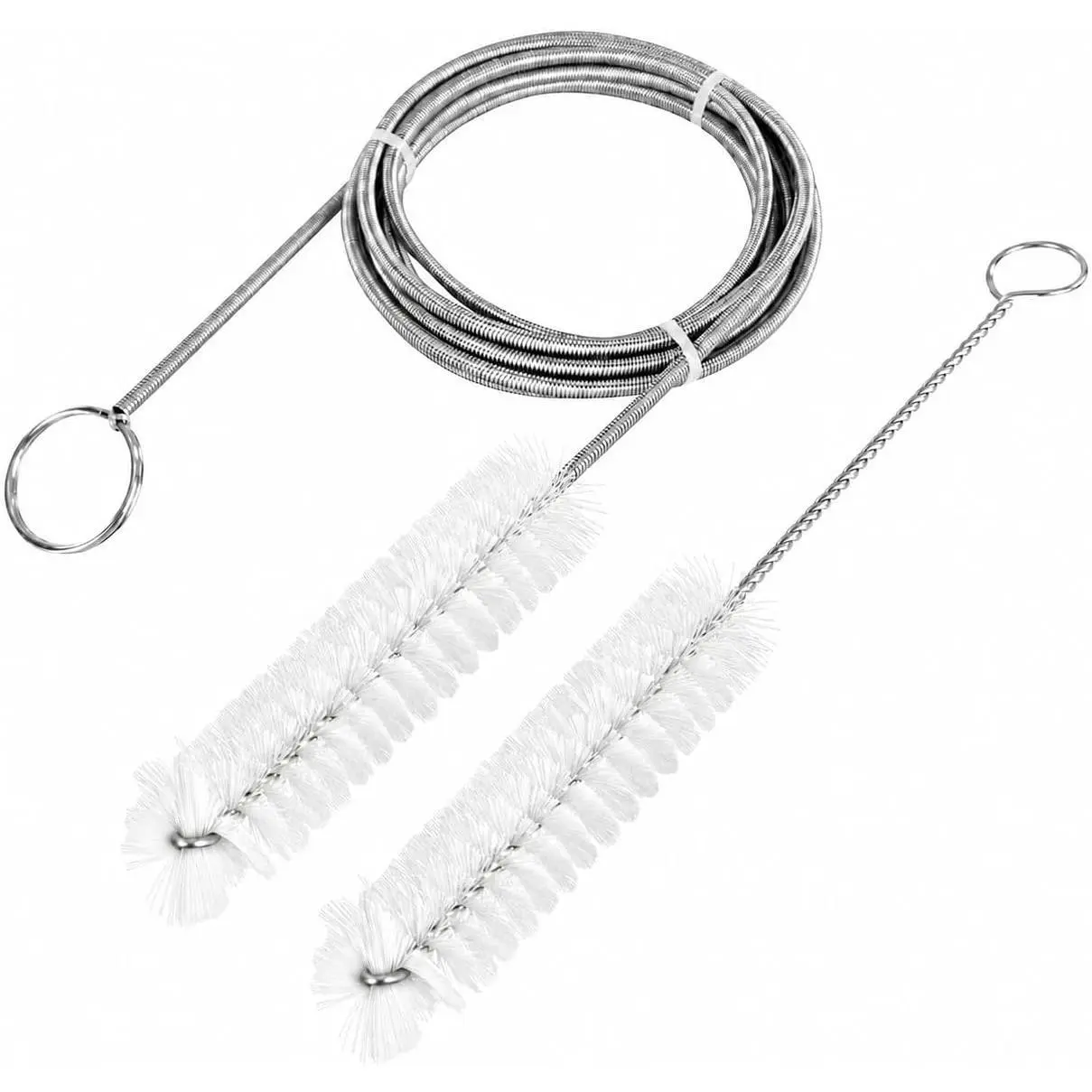 CPAP Hose Brush for 22 mm CPAP/BiPAP Tubing, 7 ft Flexible CPAP Tube Cleaning Brush and 7 in Short Detail Brush for Mask Connectors & Parts