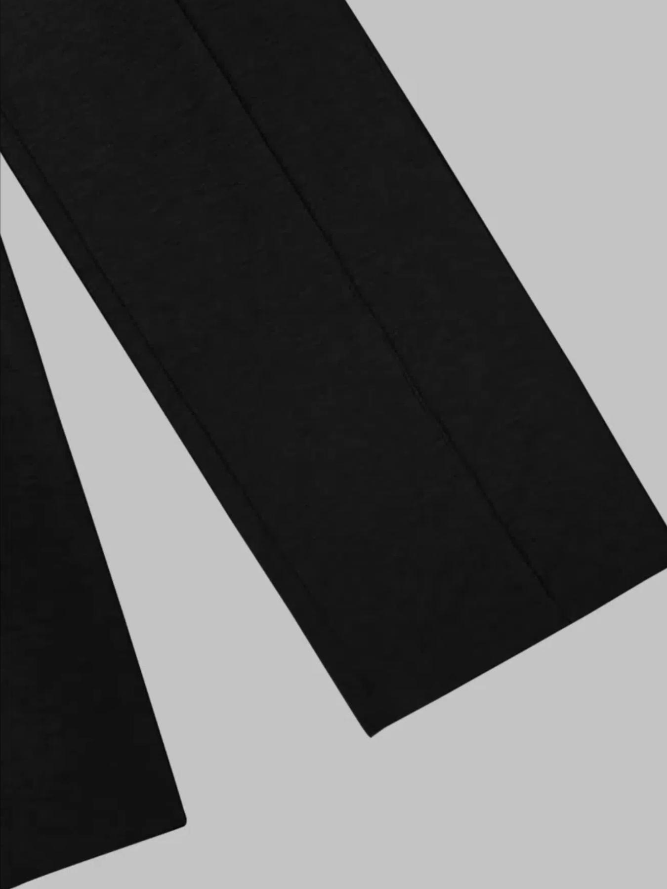 Women's Plain Drawstring High-Waisted Wide-Leg Pants, Loose Fit, Casual with Pockets, Elastic Waist, All Seasons, Daily Wear, Outerwear, Home Wear
