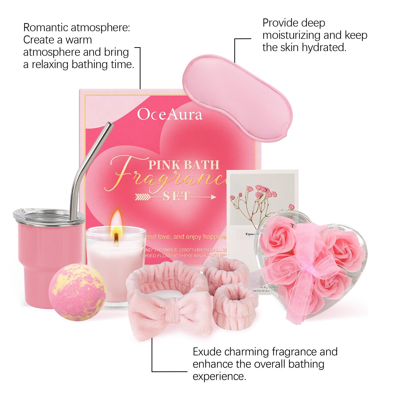 Oceaura Bath Aroma Set, Relaxing Scented Care, Refreshes Skin, Bath Gift Box, Essential Oil & Bubble Bath, Spa Experience at Home
