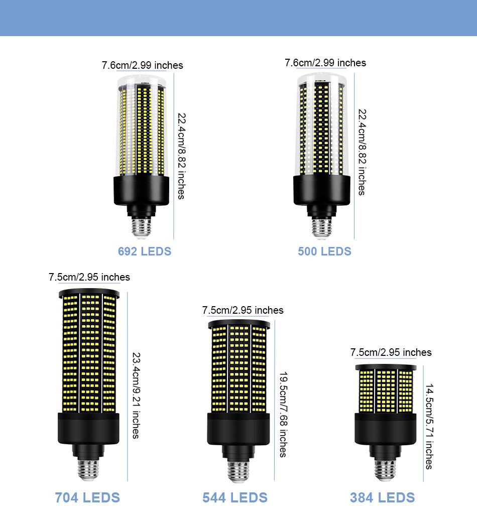 120W LED Corn Light E39+E27 Threaded Recessed Bulb with Protective Cover AC100~277V Indoor Warehouse Factory Bright Energy Saving Candle Lamp 100W Living Room Study Storageroom Basement Garage No Flicker Eye Protection Safety Commercial Lighting 220V/110V