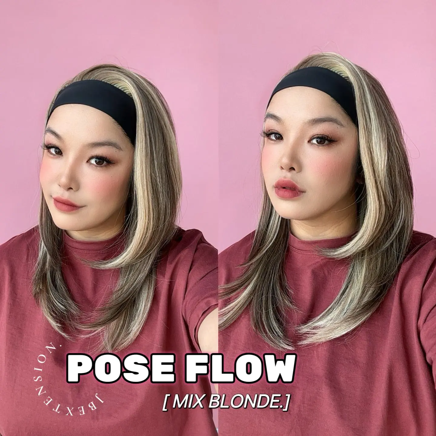 JBEXTENSION 18 Inches Natural Straight Headband Wig POSE FLOW HAIR