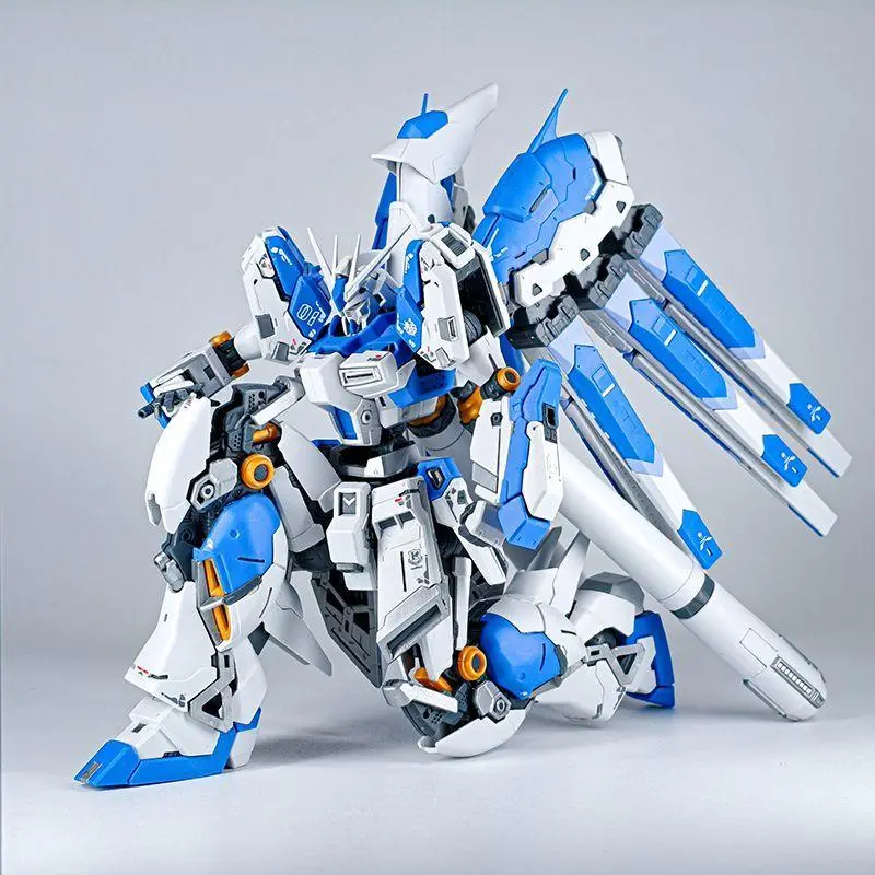 GL RG 1/144 Hi-ν Amuro Ray Custom Mech Assembly Model Kit Action Figure Boys' Puzzle Toys Gift Collectible Desktop Ornament Doll
