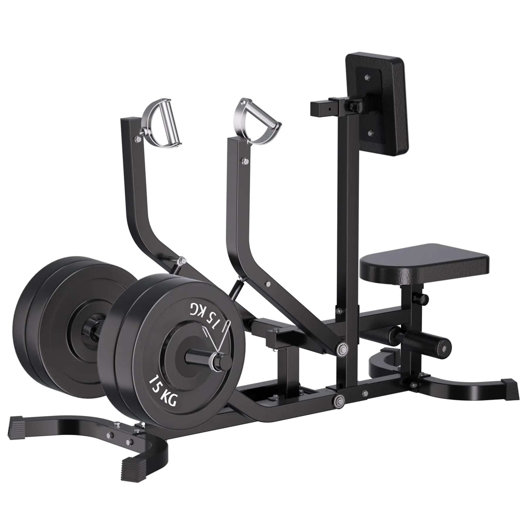 Garvee Seated Row Machine - Carbon Steel Back Machine Gym Equipment for Back Workouts, 400LBS Capacity, Adjustable Seat, Compact Design, Independent Arms