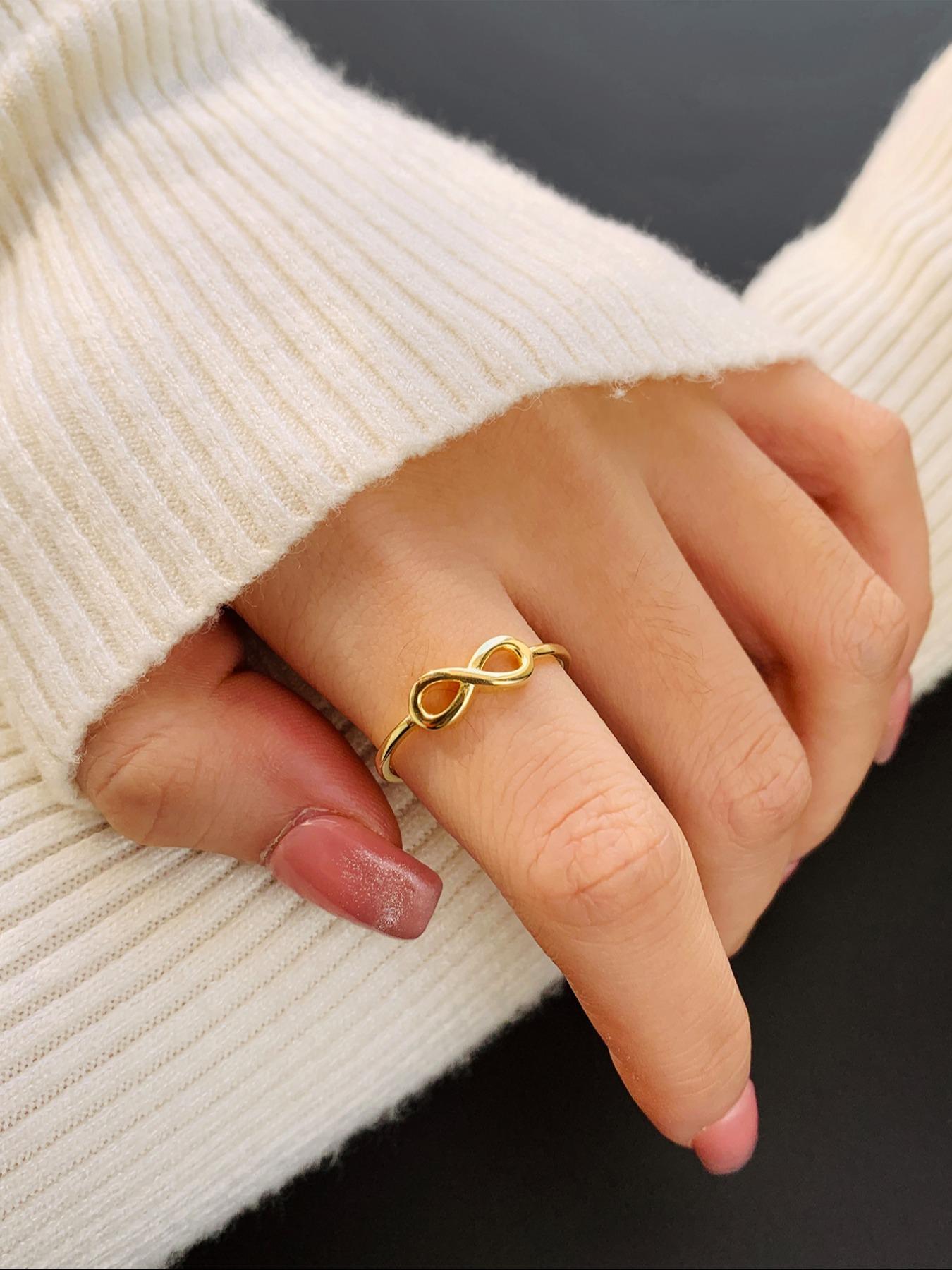 925 Sterling Silver Infinity Symbol Ring, Eternal Love Minimalist Luxury Style, Perfect Gift for Girlfriend Best Friend Lover