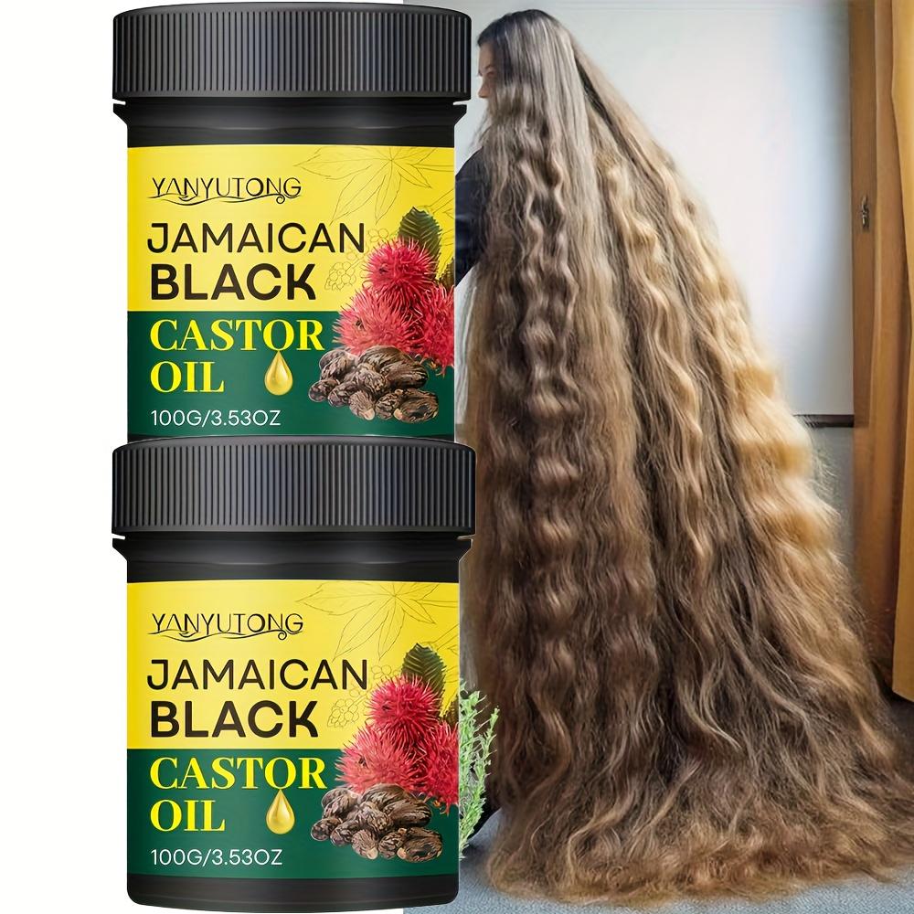 Jamaican Castor Oil 2 Bottles 100g, Alcohol-Free Gentle Non-Irritating, Hair Moisturizing Skin Nourishing Eyebrow Repair, Unisex, Haircare, Balm Texture, Skin Nourishment, No Flammable Ingredients